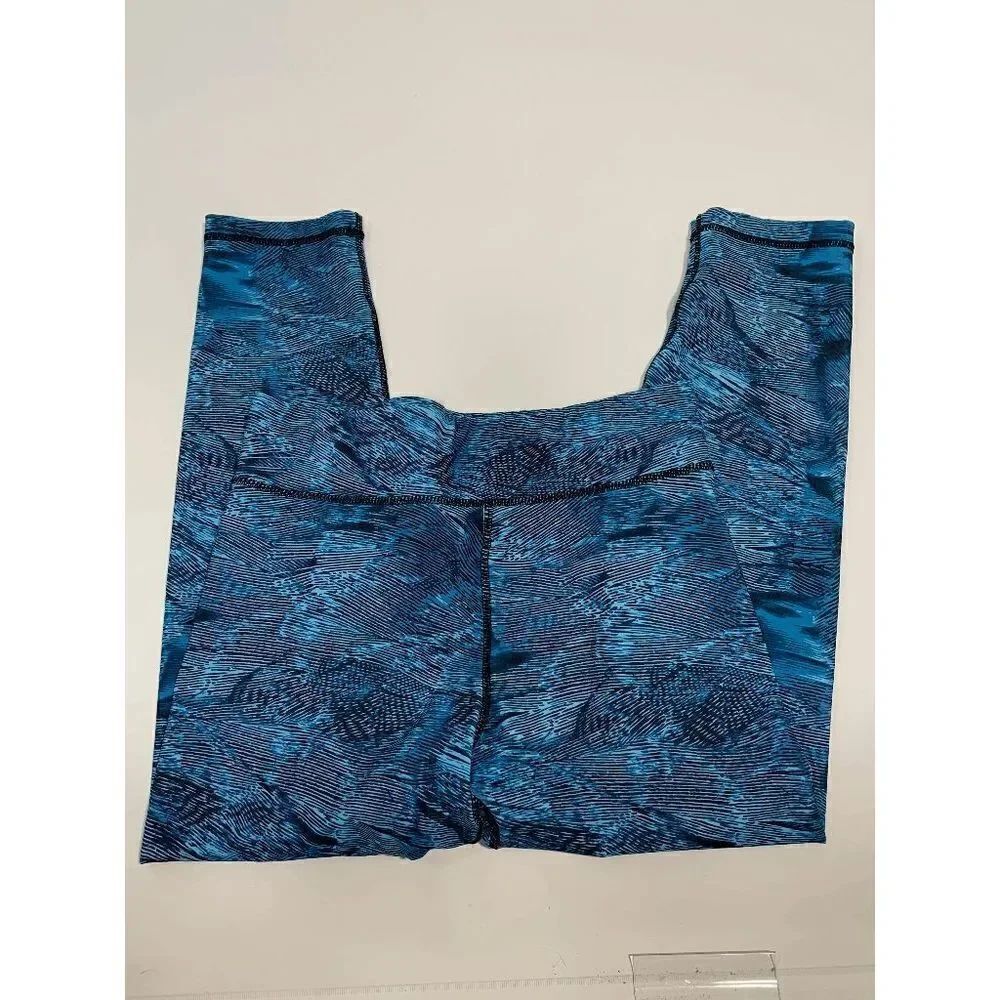 Velocity Women's Leggings Elastic Waistband Marbled Blue Medium